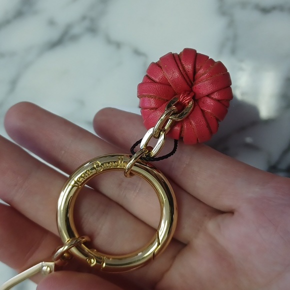 Vera Bradley Loop Keychain Sunset Canyon Tassel Bag Charm Genuine Leather NWT - Picture 12 of 17